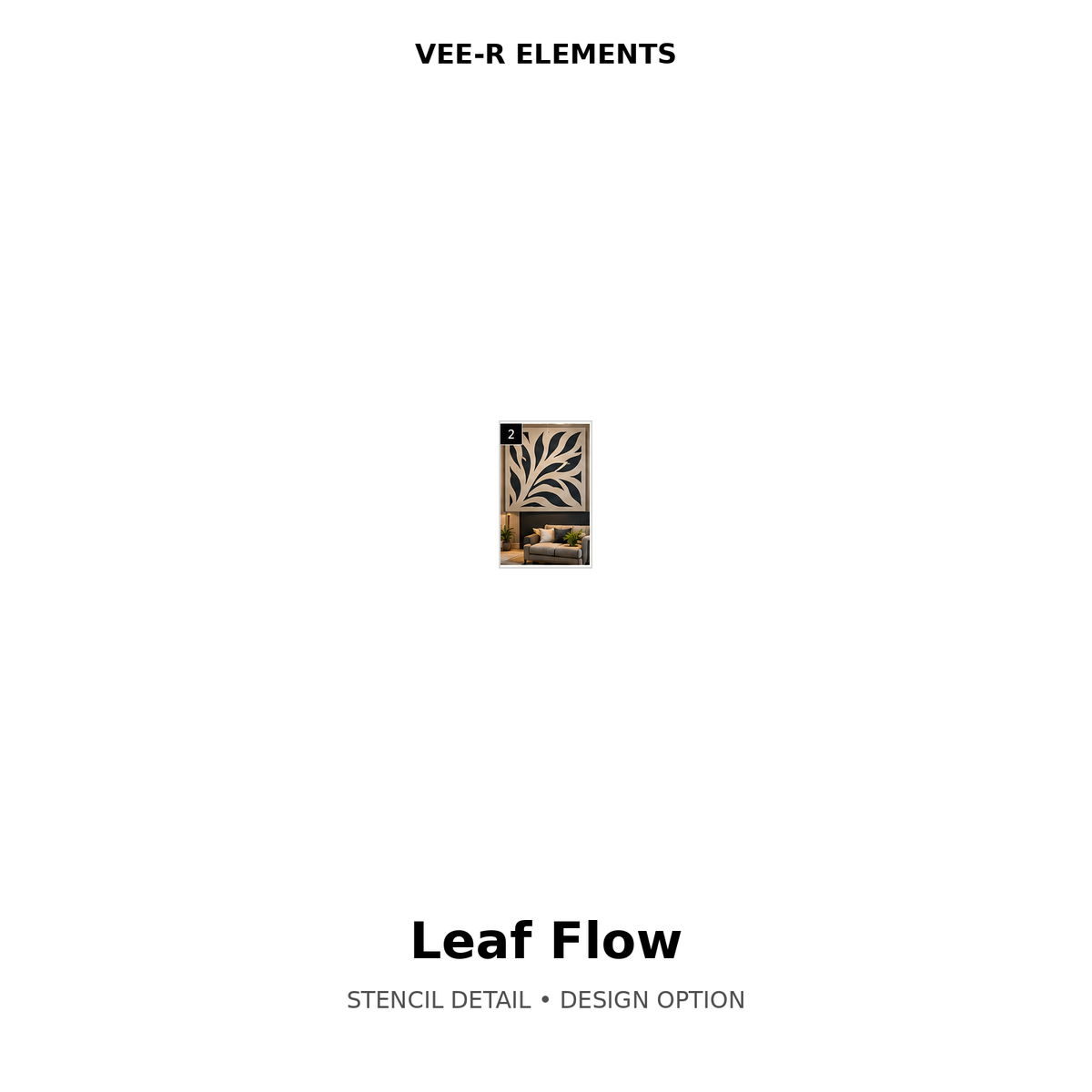 VEE-R Elements Leaf Flow stencil design close-up